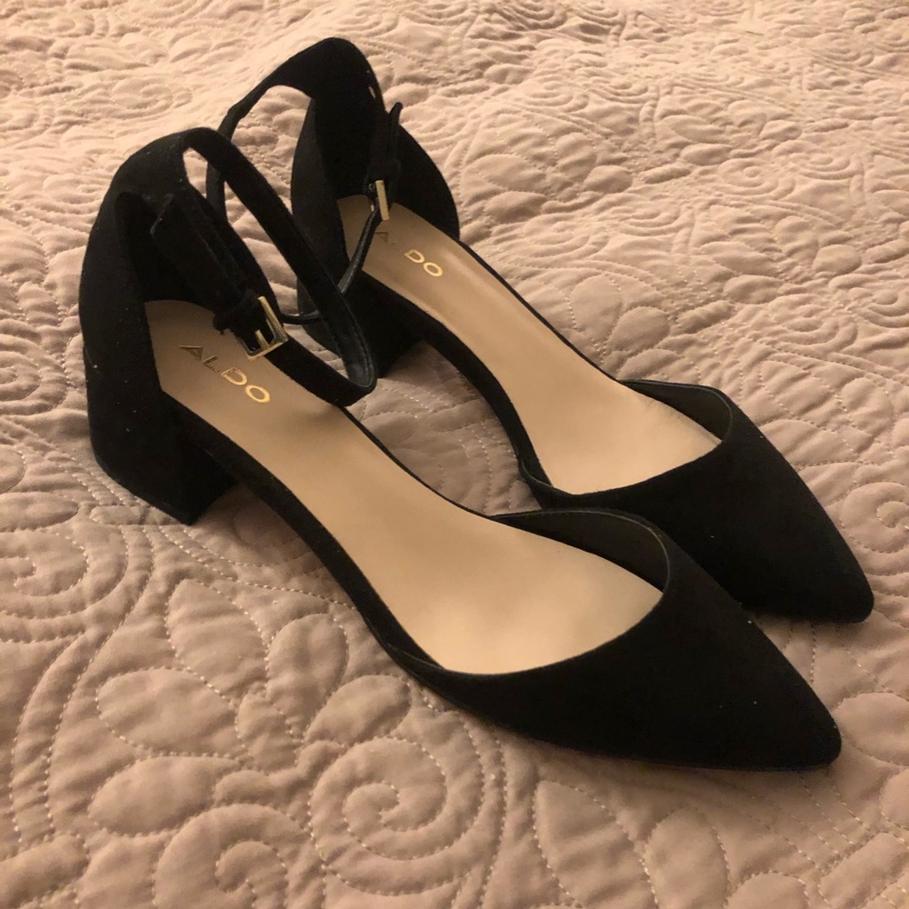 Chic ALDO Zulian Black Block Heels